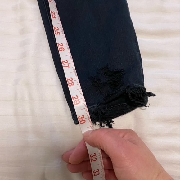 Agolde Sophie High Rise Distressed Skinny Jean Ruthless Black size 29 - Picture 15 of 15